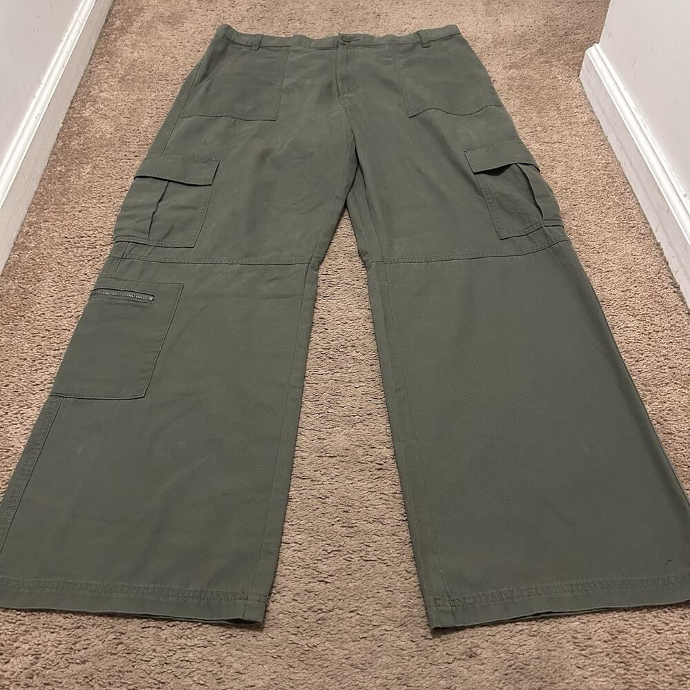 Aero Y2K Inspired Cargo Mid Rise Straight Size XL Relaxed Fit Green